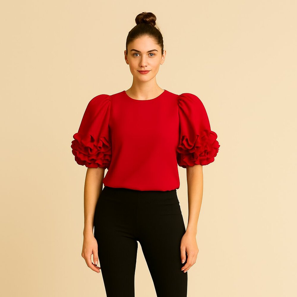 alberto makali WOMAN Puff‑Sleeve Blouse - Picture 6 of 16
